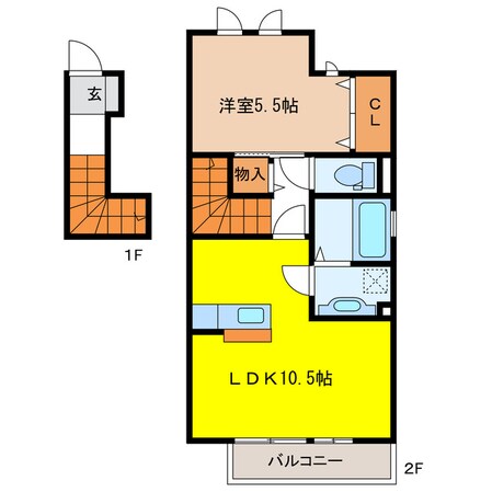 メゾンプラザ　C・Dの物件間取画像